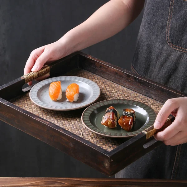 MYOUNG-Retro Style 6'' Matte Crockery Ceramic Dinner Plate for Home ,Restaurant and Event - Image 5