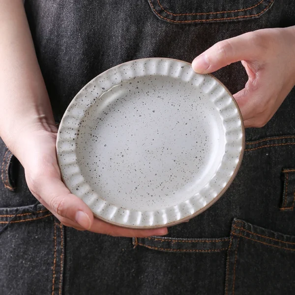 MYOUNG-Retro Style 6'' Matte Crockery Ceramic Dinner Plate for Home ,Restaurant and Event - Image 2
