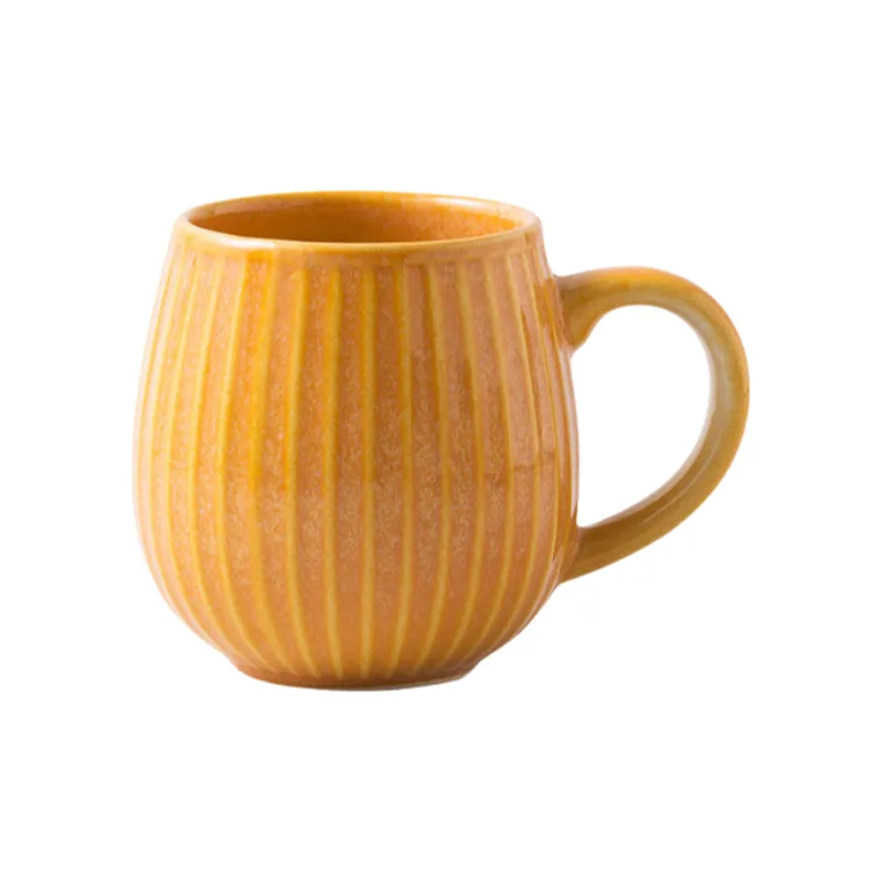 kiln mug with handle yellow