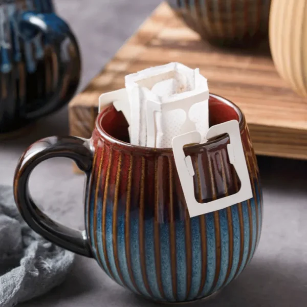 MYOUNG- Colorful Reactive Glaze Ceramic Mug with Handle, 16.9oz, Portable Coffee Cup, Microwave and Dishwasher Safe,Suit for Office,School & Home - Image 2