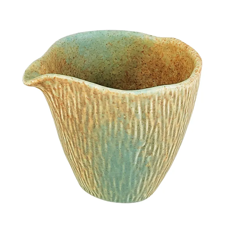 MYOUNG- Wholesaler Stock Sustainable Kiln Yellow and Blue Glaze Ceramic Tableware Hotel Catering Dinnerware Sets Restaurant Use 8 matte kiln dinnerware set sku3