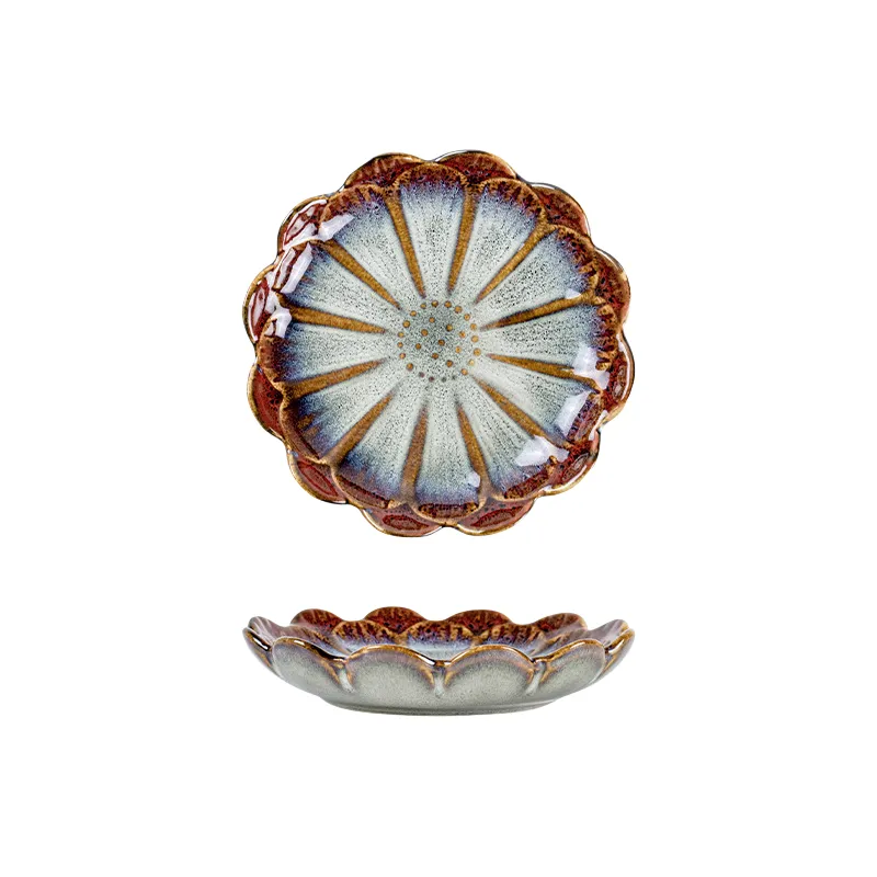 reactive glaze sauce dish brown