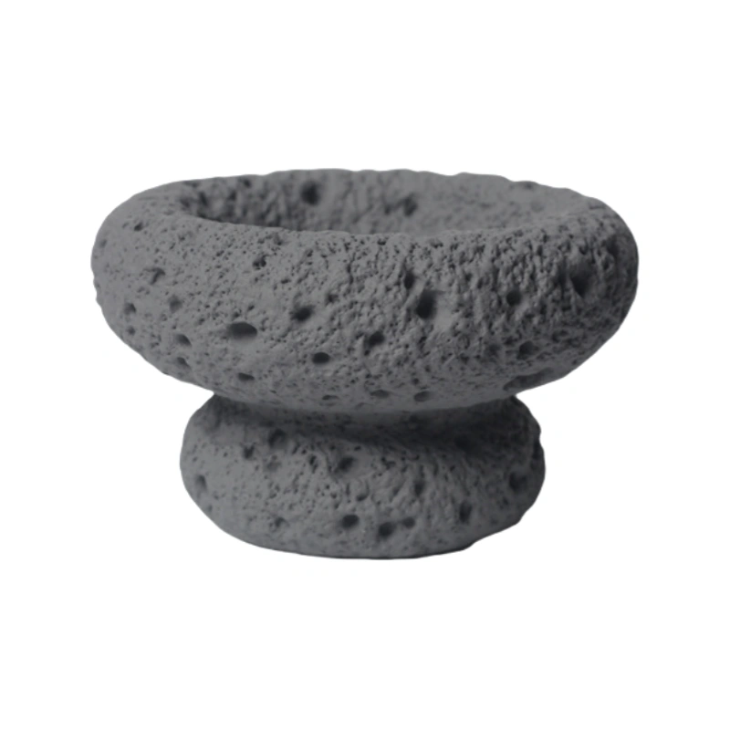 Cement candle jar dark dark grey