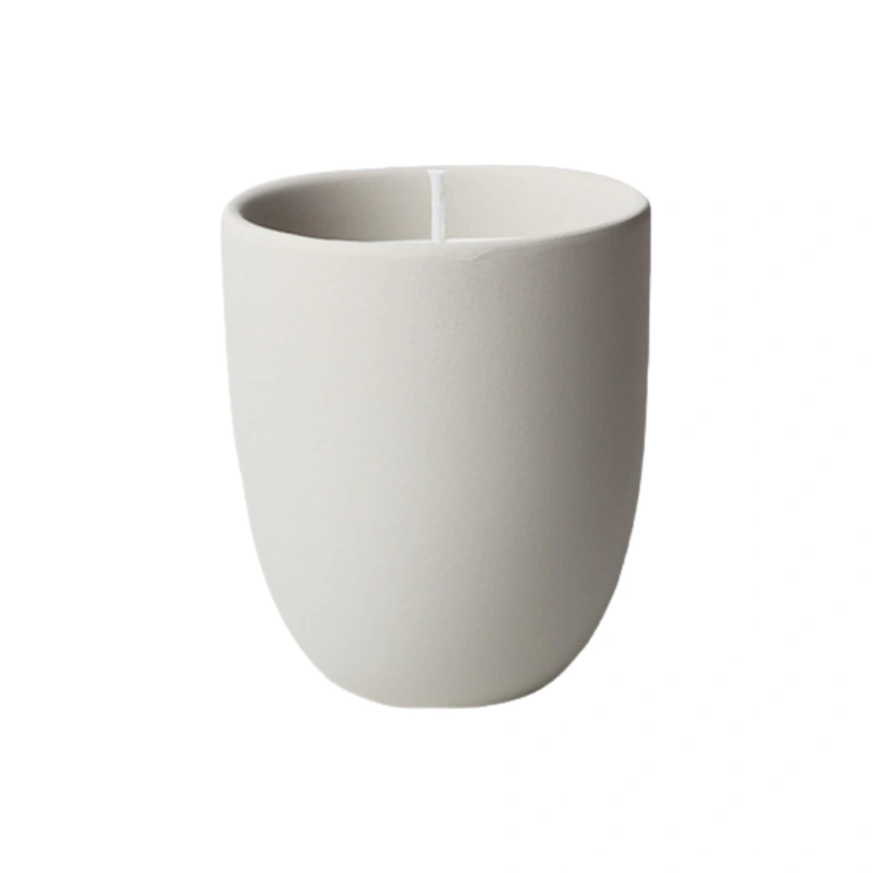 Ceramic candle jar beige 3