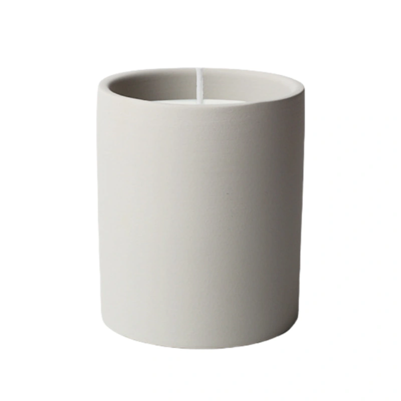 Ceramic candle jar beige