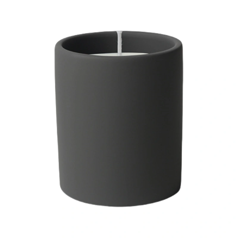 Ceramic candle jar dark grey