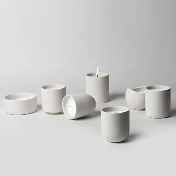 MYOUNG-Empty Ceramic Candle Jars,Artistry Candle Containers for Making Candles, DIY, Wedding, Decorations, Birthday, Gifts - Image 2