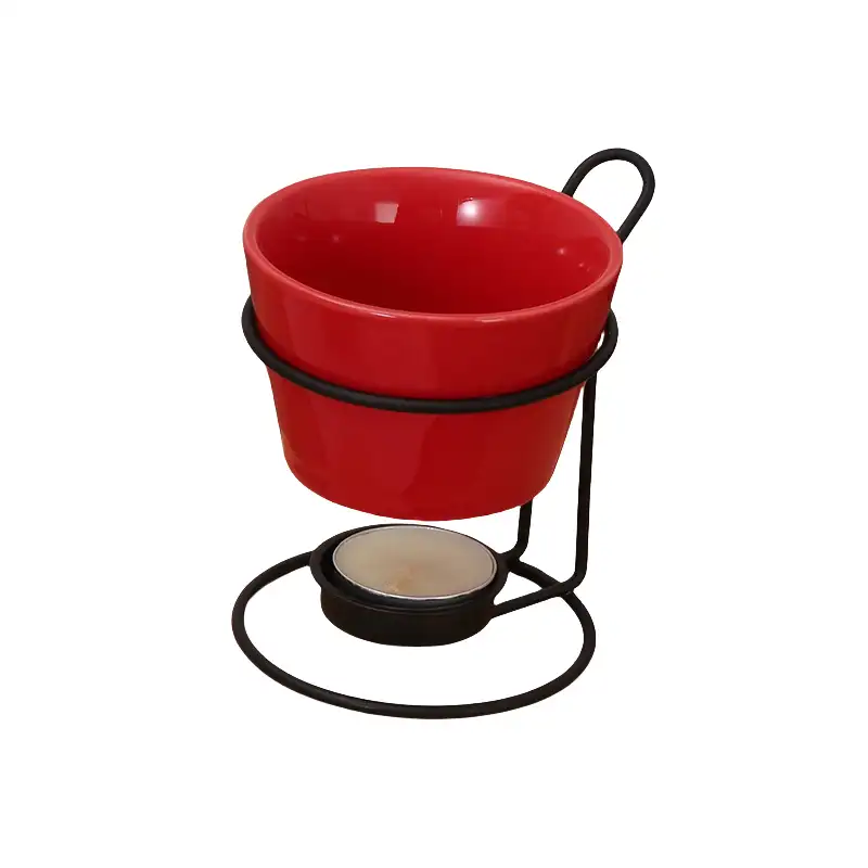 MYOUNG-Ceramic Chocolate Stove for Home Use Metal Frame Candle Fire Boiler Suit for Cheese Milk Tea Dessert Ice Cream Hot Pot Melting 11 Chocolate Fondue Set sku1