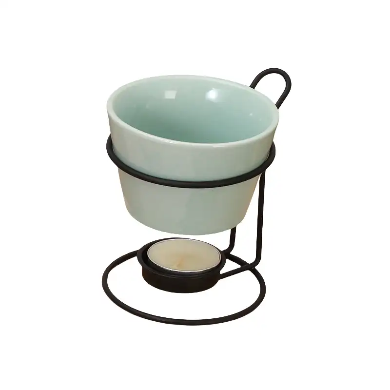 MYOUNG-Ceramic Chocolate Stove for Home Use Metal Frame Candle Fire Boiler Suit for Cheese Milk Tea Dessert Ice Cream Hot Pot Melting 10 Chocolate Fondue Set sku2