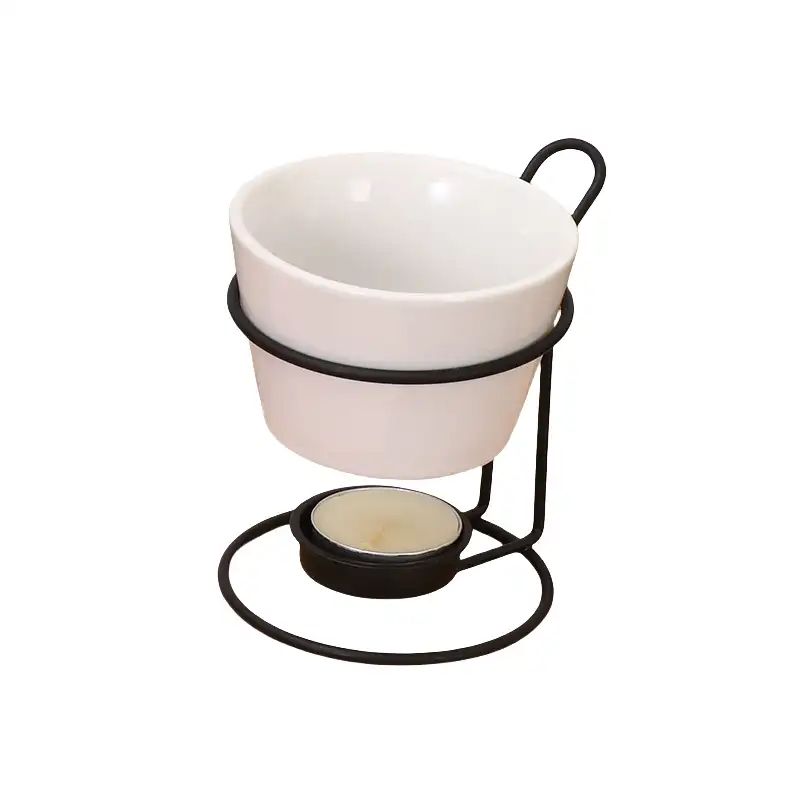 MYOUNG-Ceramic Chocolate Stove for Home Use Metal Frame Candle Fire Boiler Suit for Cheese Milk Tea Dessert Ice Cream Hot Pot Melting 7 Chocolate Fondue Set sku5