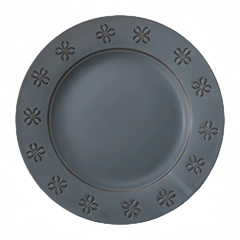 Coarse pottery dinnerware set blue