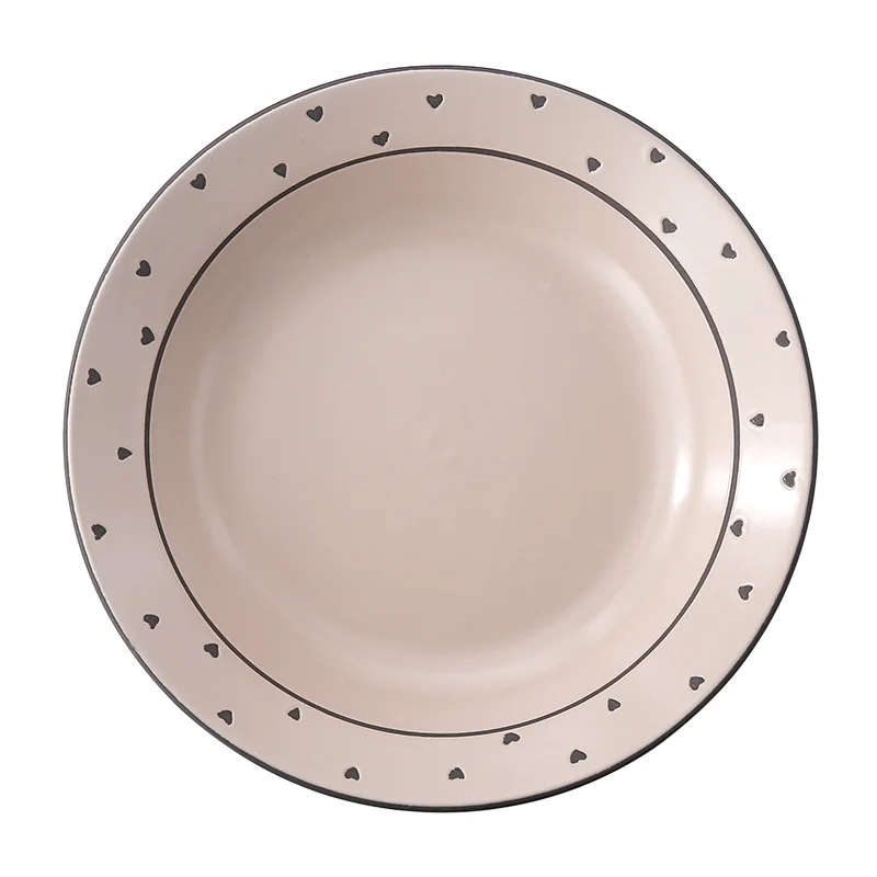 Coarse pottery dinnerware set plate
