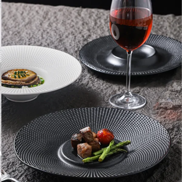 MYOUNG-Factory Directly Supply Porcelain Dinner Plate Deep Plate and Wide Edge For Pasta & Soup - Image 7