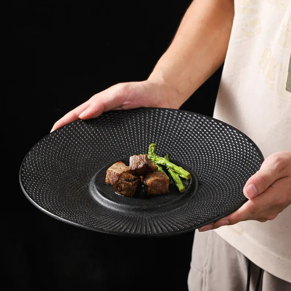 MYOUNG-Factory Directly Supply Porcelain Dinner Plate Deep Plate and Wide Edge For Pasta & Soup - Image 9