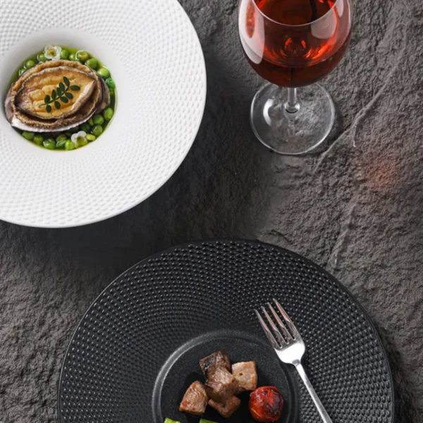 MYOUNG-Factory Directly Supply Porcelain Dinner Plate Deep Plate and Wide Edge For Pasta & Soup - Image 3
