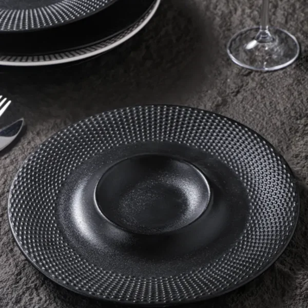 MYOUNG-Factory Directly Supply Porcelain Dinner Plate Deep Plate and Wide Edge For Pasta & Soup - Image 5