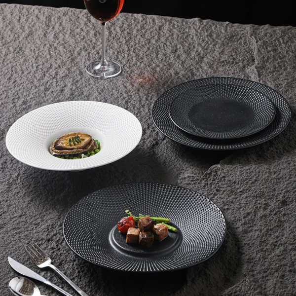 MYOUNG-Factory Directly Supply Porcelain Dinner Plate Deep Plate and Wide Edge For Pasta & Soup - Image 6