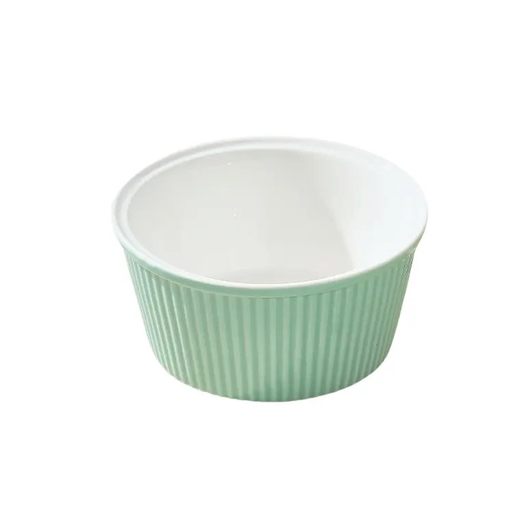 Dessert handleless cup green round