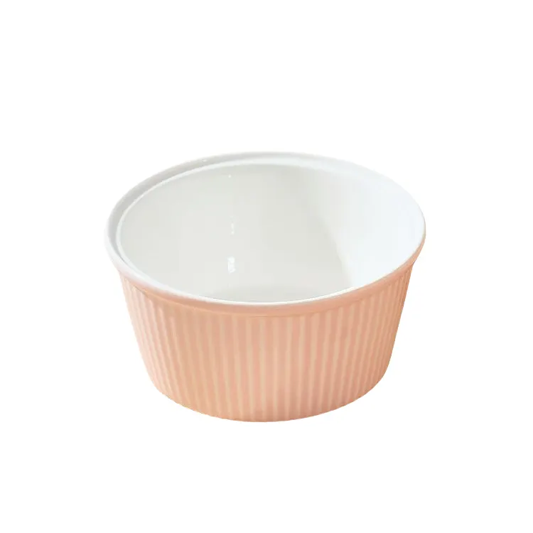 Dessert handleless cup pink round