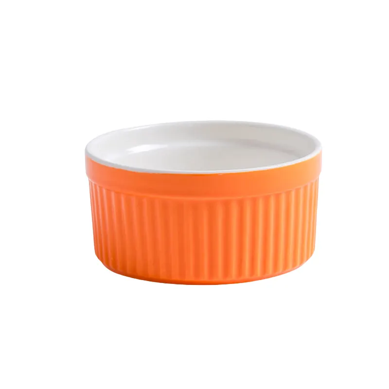 Dessert handleless cup round orange