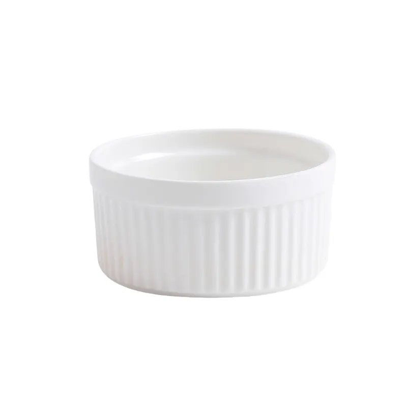 Dessert handleless cup round white