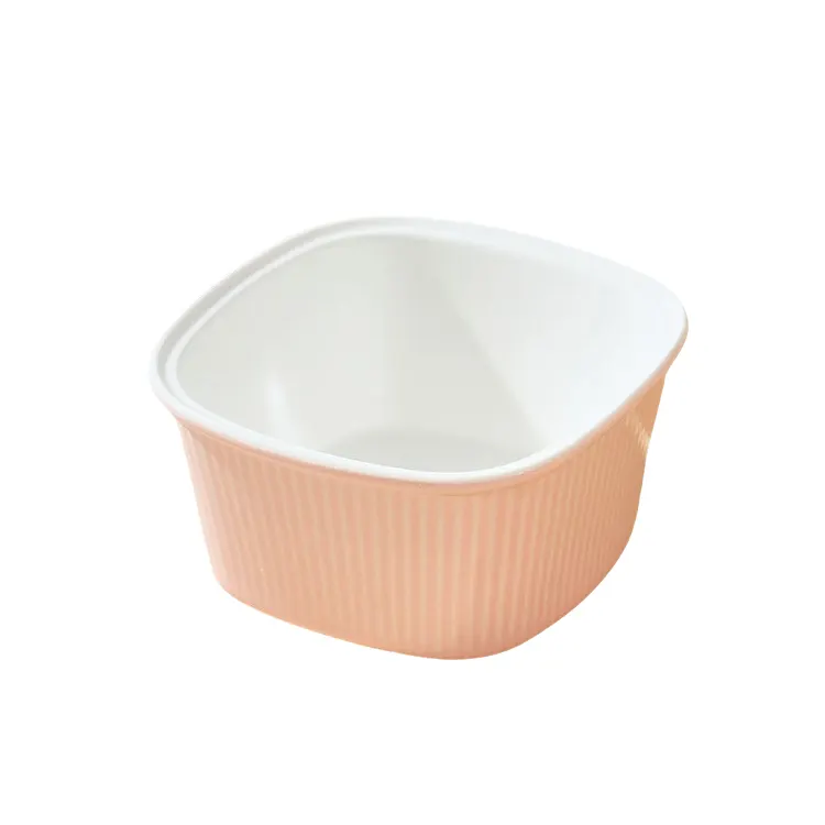 Dessert handleless cup square pink