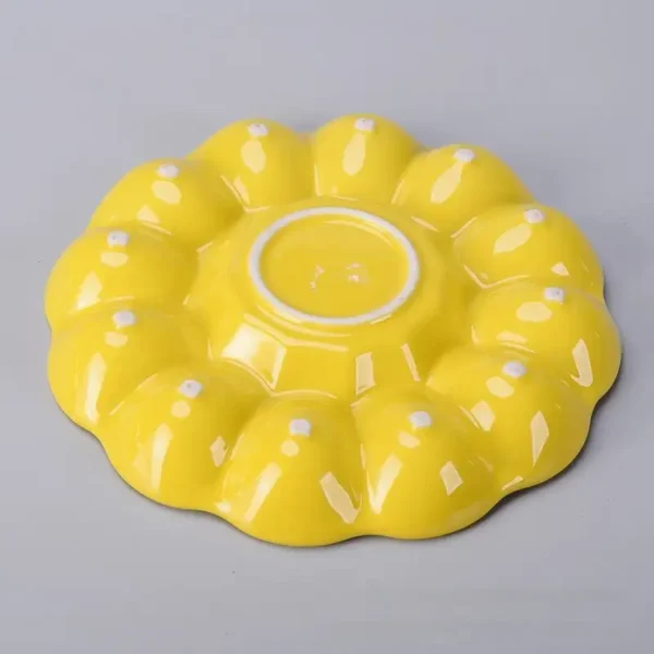 MYOUNG- Ceramic Egg Cups, Porcelain Colorful Egg Holder Set , Stand Holder for Soft Boiled Eggs, Microwave & Dishwasher Safe - Image 5