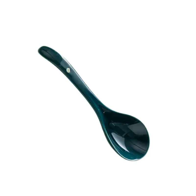 Gold Gold Plated Ceramic Tableware Set soup spoon