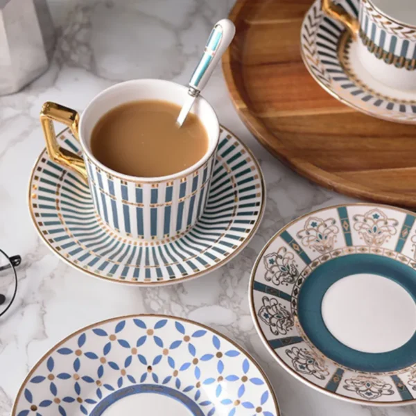 applique coffee cup and saucer