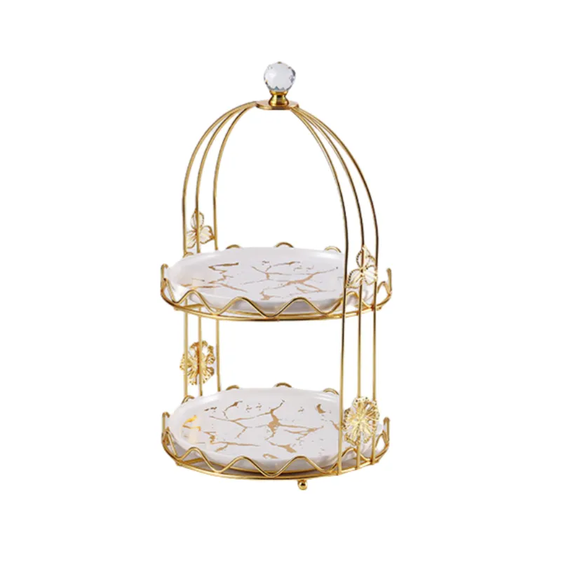 cake stand small 2layers marble