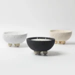 Factory Concrete Candle Jar with Wooden Holders