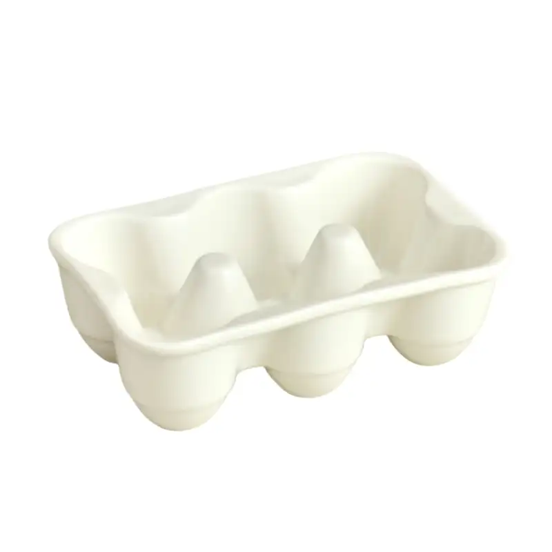 MYOUNG- Ceramic Egg Holder with Custom Logo,for Kitchen Storage,Ceramic Egg Crates Store Eggs on Ceramic Tray 6 ceramic Egg tray sku8