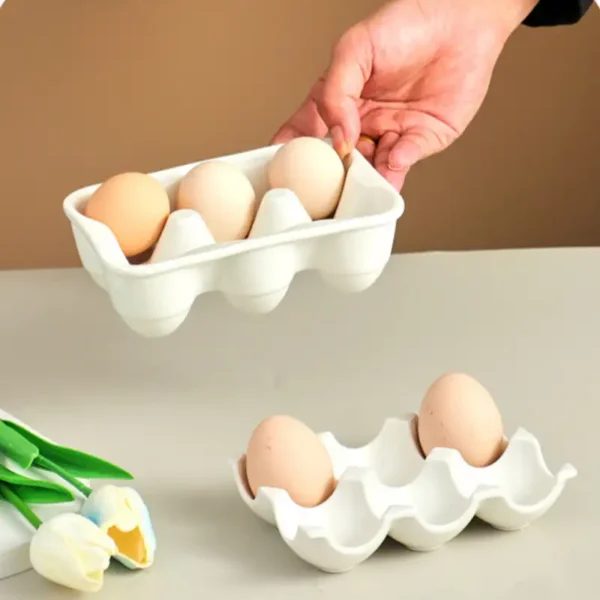 MYOUNG- Ceramic Egg Holder with Custom Logo,for Kitchen Storage,Ceramic Egg Crates Store Eggs on Ceramic Tray - Image 5