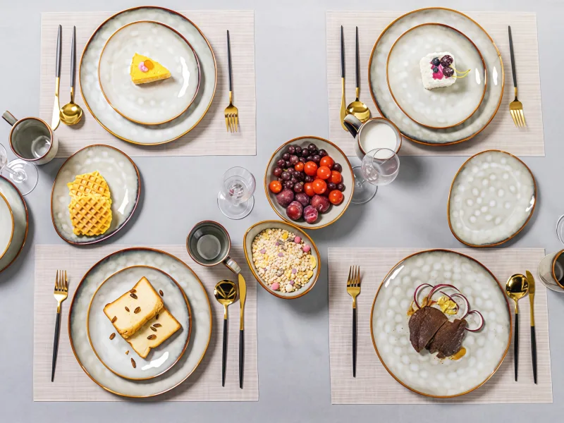 Reactive Glazed Ceramic Dinnerware Set|2025 New Fashion 26 Reactive Glazed Ceramic Dinnerware Set