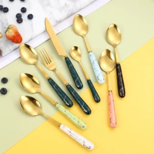 Factory Customized Ceramic Handle Stainless Steel Cutlery Set