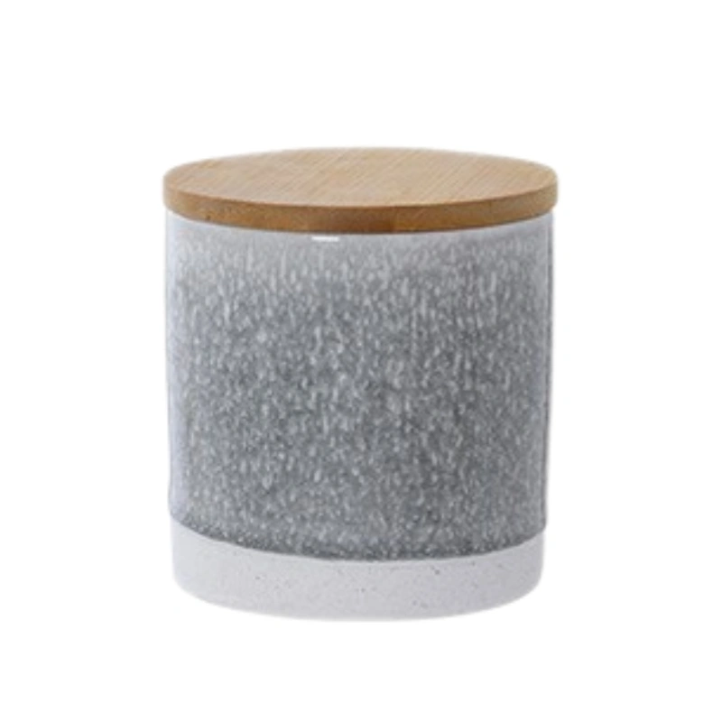 ceramic storage jar grey