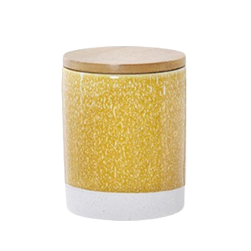 ceramic storage jar yellow