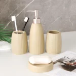Ceramic 4-Piece Bathroom Accessory Set