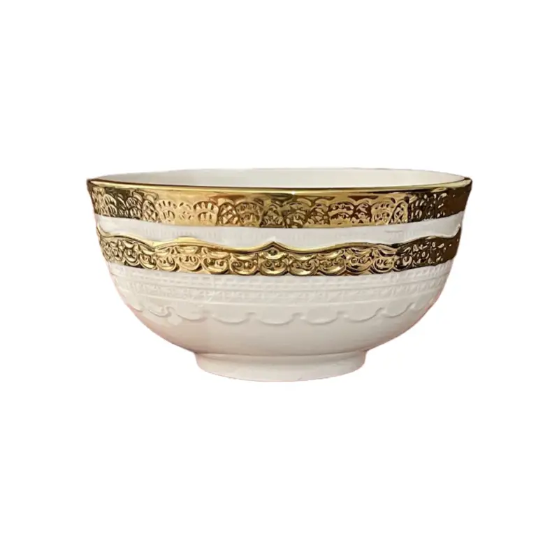 gilding relief ceramic tableware bowl