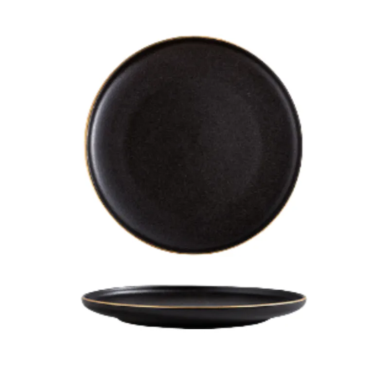 gold side mate black beaf plate 8inch