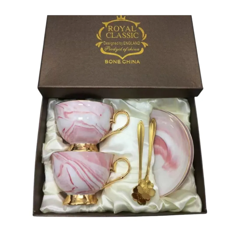 marble gold slide coffee set