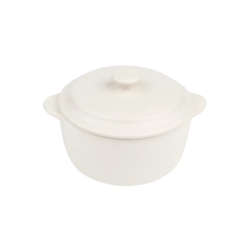 matte stew pot white