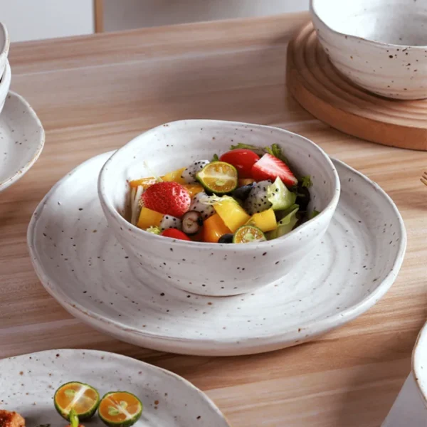 MYOUNG- Handmade Retro Ceramic Bowl,Morandi Color,Use for Cereal, Soup, Salad, Oatmeal, Serving Bowl - Image 2