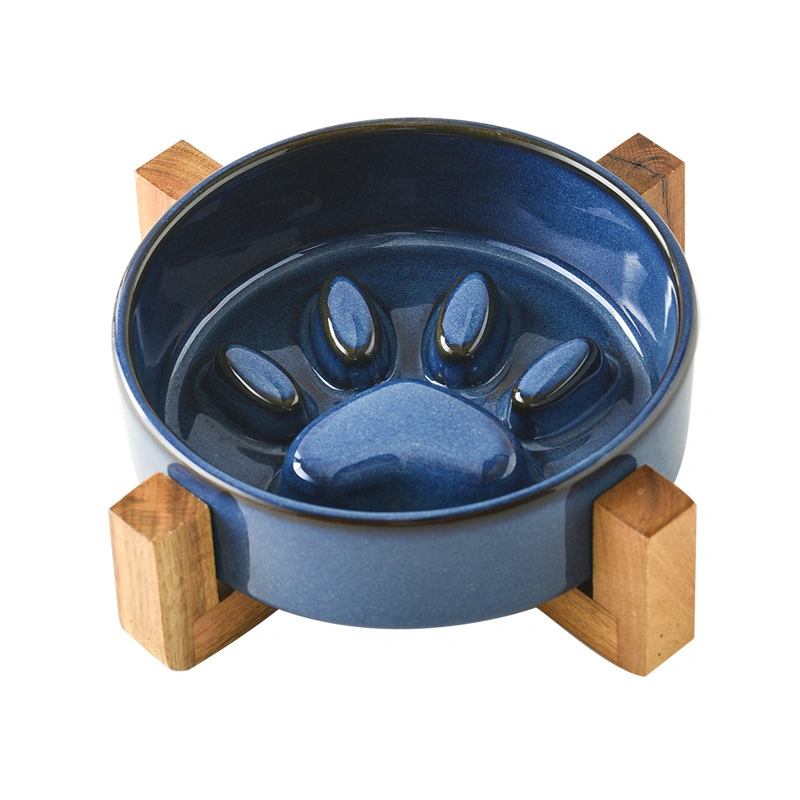 reactive glaze ceramic pet food bowl sku