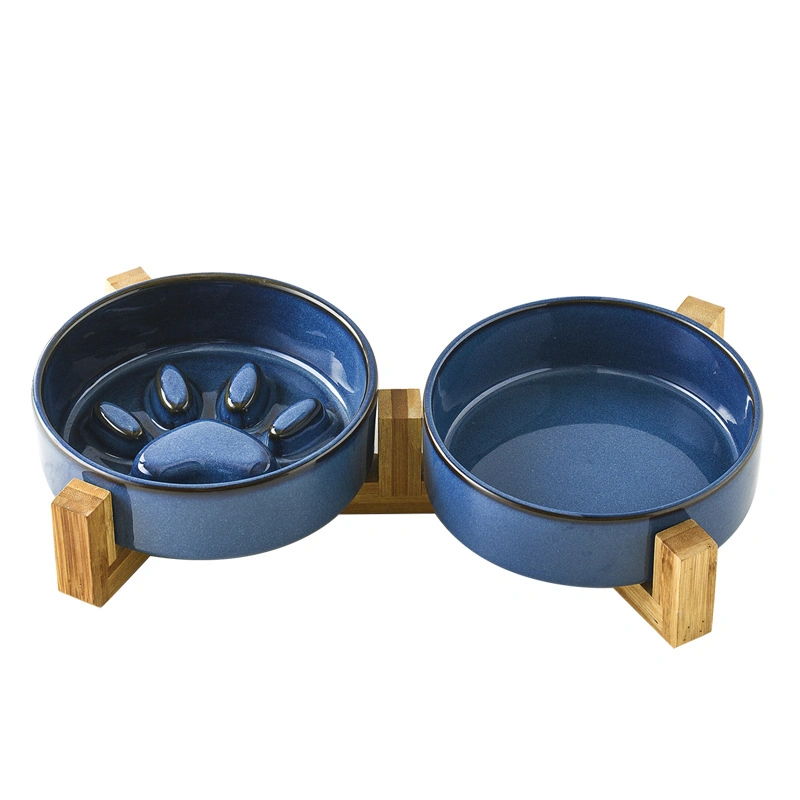 reactive glaze ceramic pet food bowl sku3