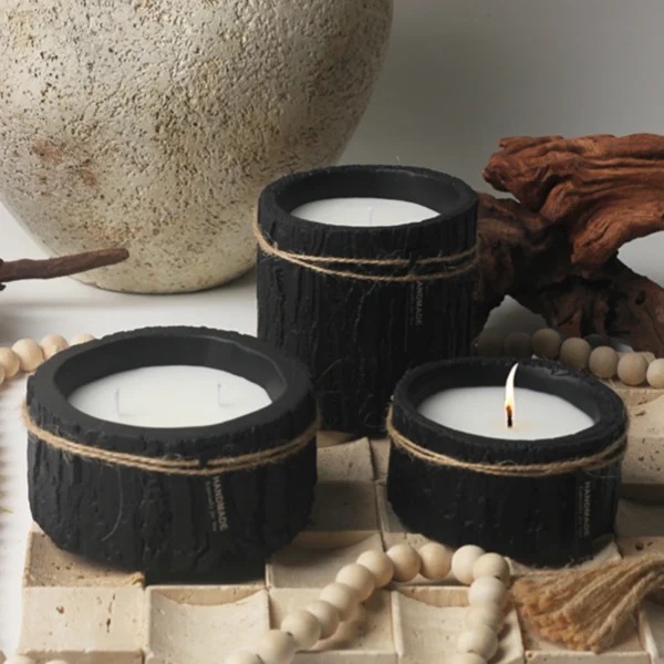 MYOUNG-Cement Truck Candle Jars Wholesale,Tree Truck Shape,S/M/L Size,Bulk Empty Candle Containers - Image 3