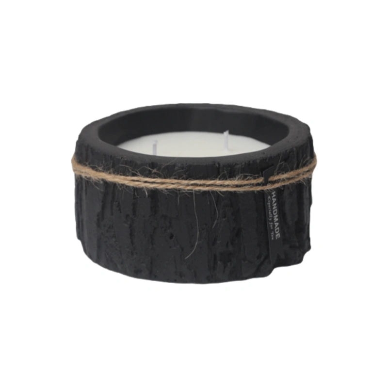 trunk cementcandle jar black