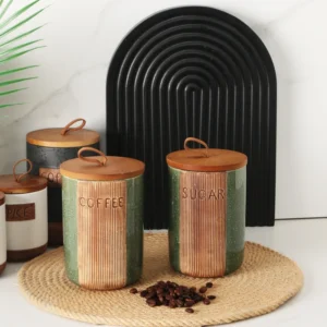 Ceramic Seasoning Storage Container Jar Set with Lids
