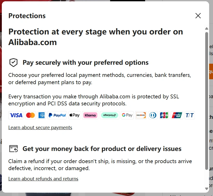 How to wholesale ceramics products through Alibaba. Com |New Buyer's Guide 5 Choose a payment method on Alibaba