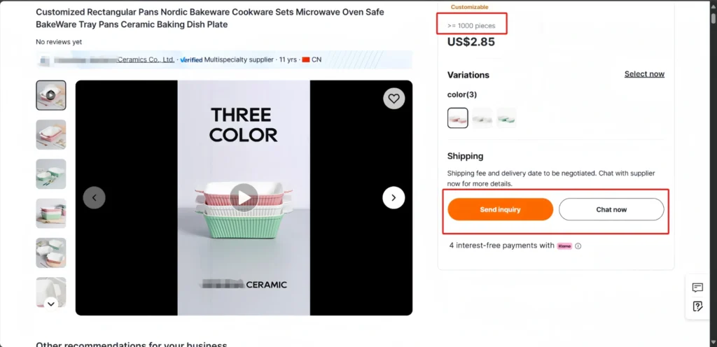 How to wholesale ceramics products through Alibaba. Com |New Buyer's Guide 4 Negotiate prices and MOQ with Supplier on Alibaba